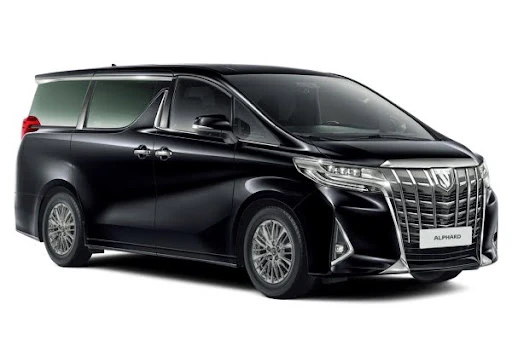 Toyota Alphard Facelift hitam 7 seater rental mobil Surabaya include driver dan BBM